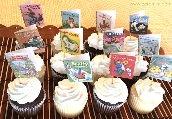 Little Golden Book Cupcake Toppers- Free Printable Baby Shower