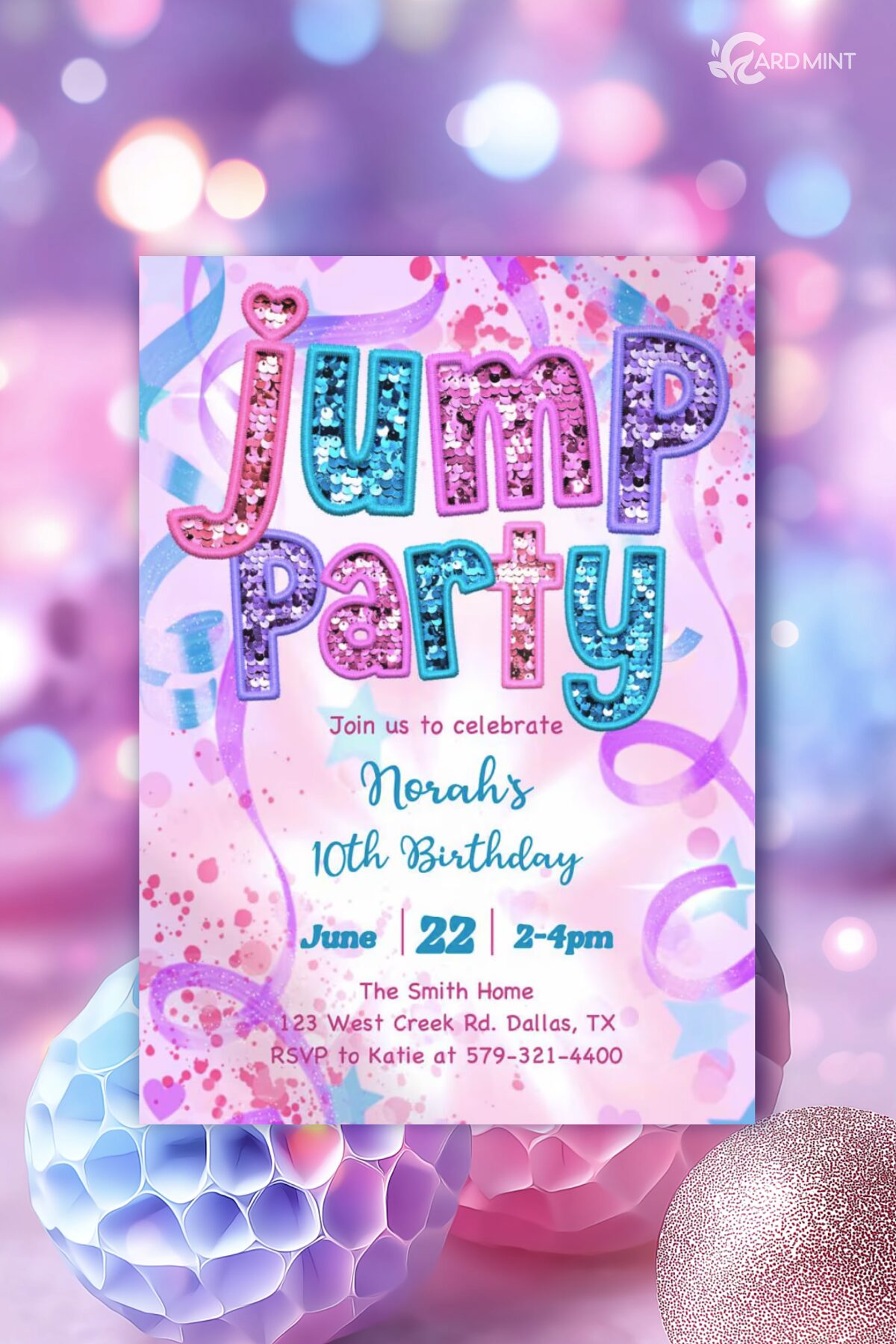 Jump Party Invitation for a Stress-Free Birthday