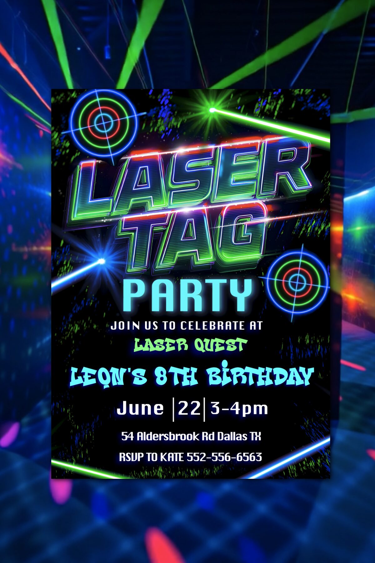 Editable Laser Tag Birthday Party Invitation + Party Ideas for an Epic Celebration